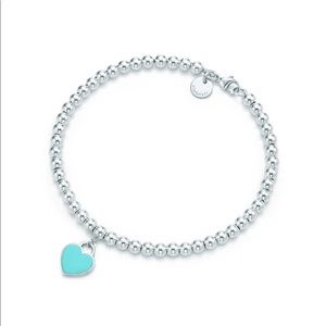Tiffany&Co. Blue Heart Beaded Bracelet
